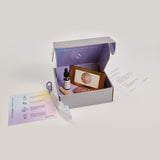 Altyr Toolkit: Attract Love box with simple aura colored design including Boundless Love Heart Elixir Herbal Tincture, Ceremonial Grade Cacao, Rhodonite Gemstone, Palo Santo and Smudging Feather