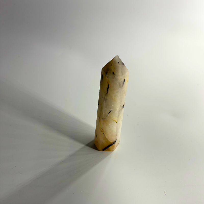 Crystal or stone on a white background