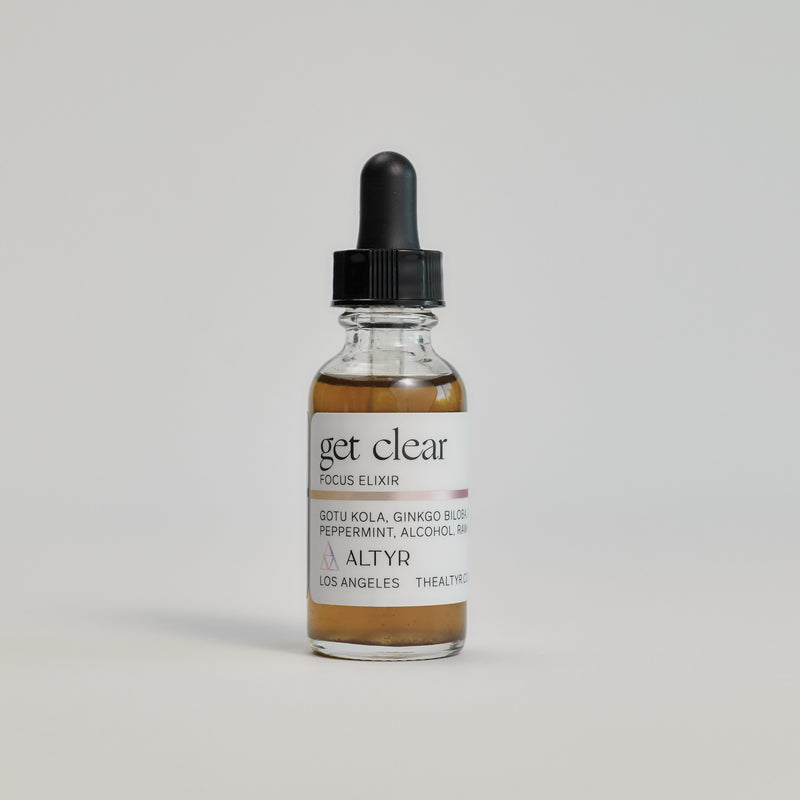 Get Clear Focus Elixir bottle on a white floor